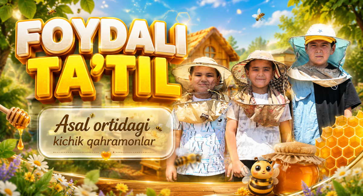Asalarichilik bilan shug’ullanayotgan maktab o’quvchilari