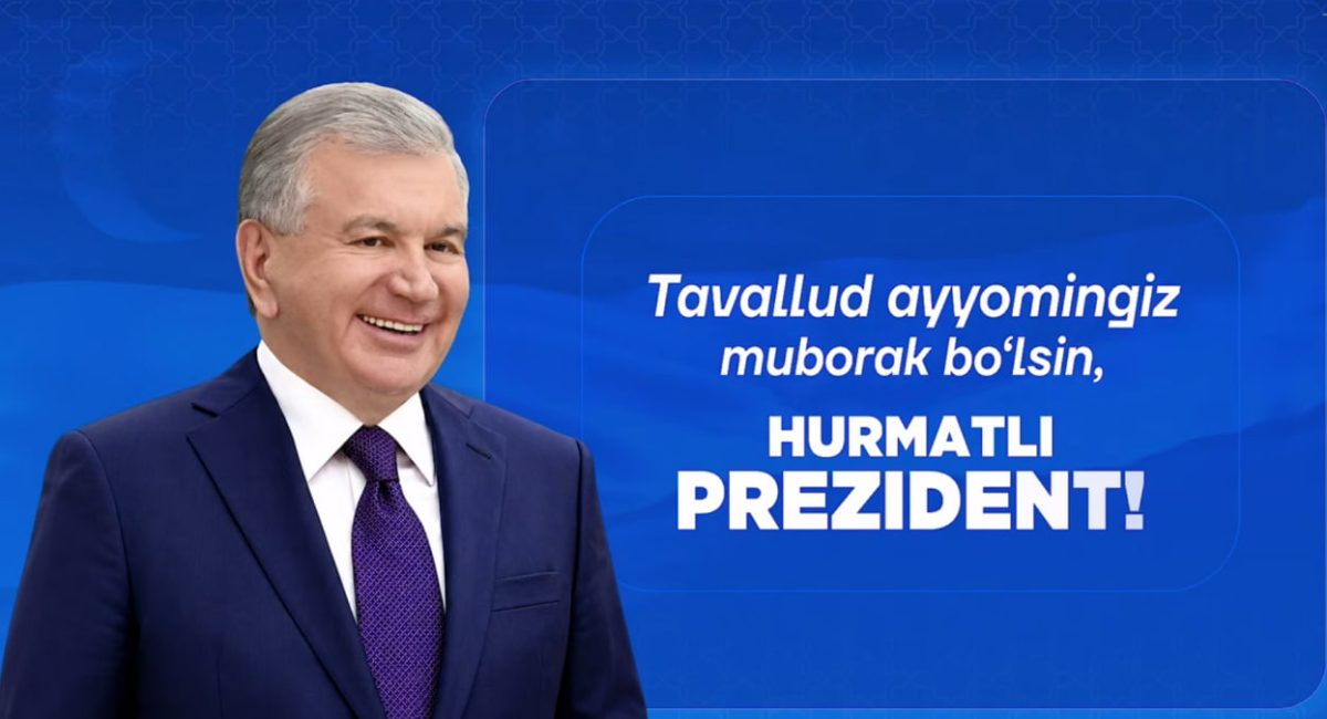 Bugun — Oʻzbekiston Respublikasi Prezidenti Shavkat Mirziyoyev tavallud topgan kun.